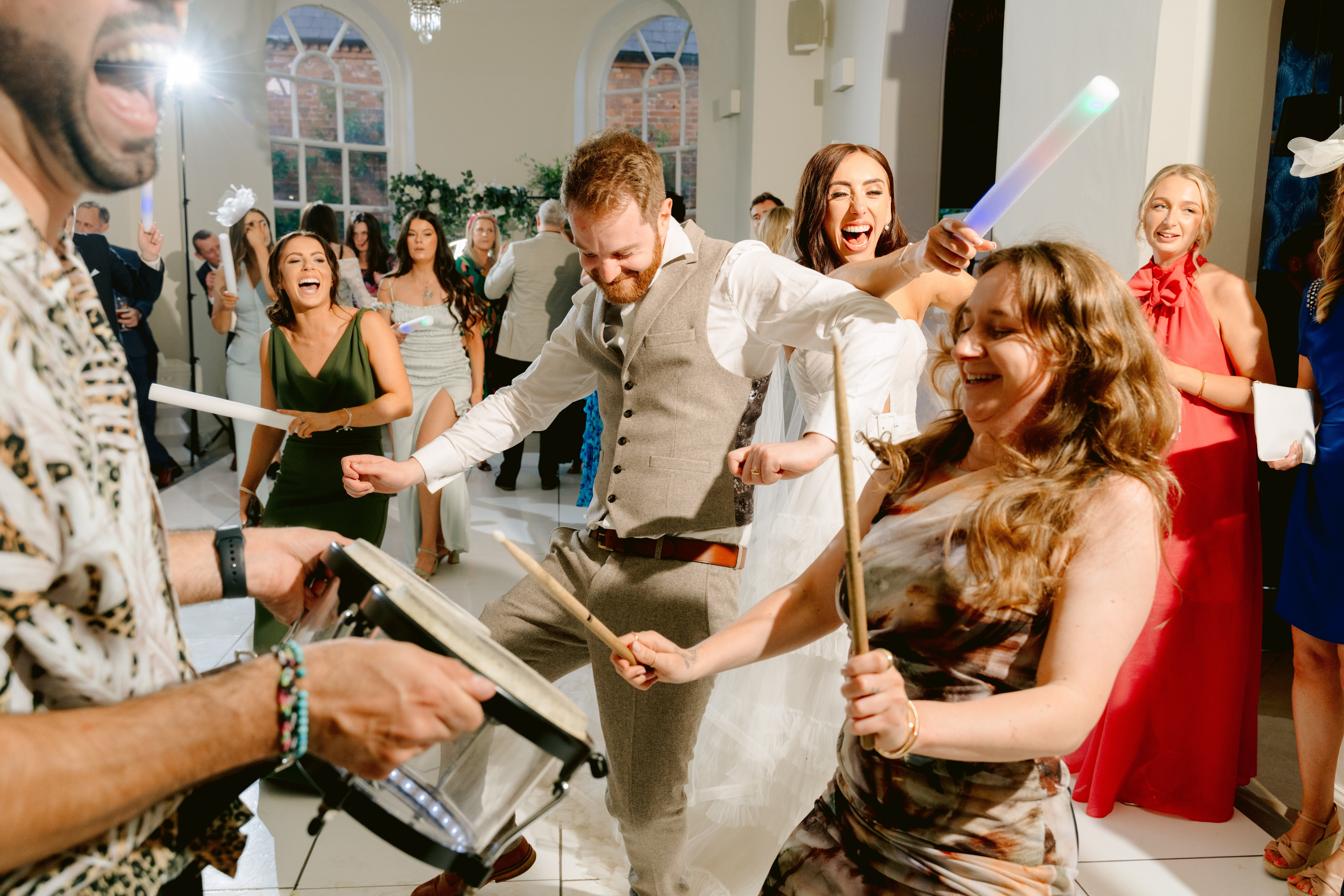 Don't miss this sequinned jumpsuit, sparkler exit, sexy wedding at Iscoyd Park by Tobiah Tayo Photography