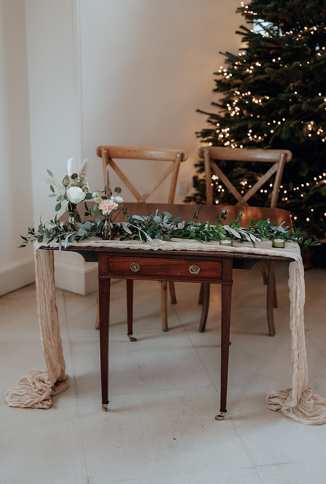 Ice luges, customised cocktails and flower clouds reign supreme at this New Year's Eve wedding at Iscoyd Park by Patrick Partridge Photography