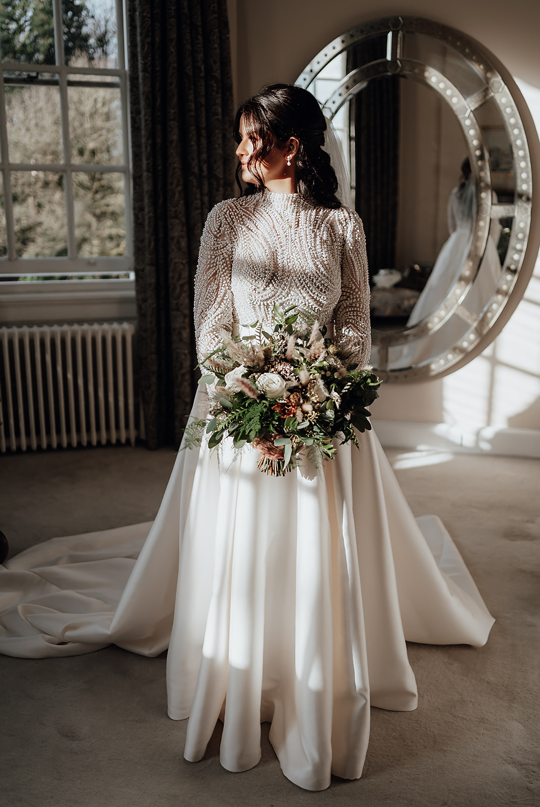 Ice luges, customised cocktails and flower clouds reign supreme at this New Year's Eve wedding at Iscoyd Park by Patrick Partridge Photography