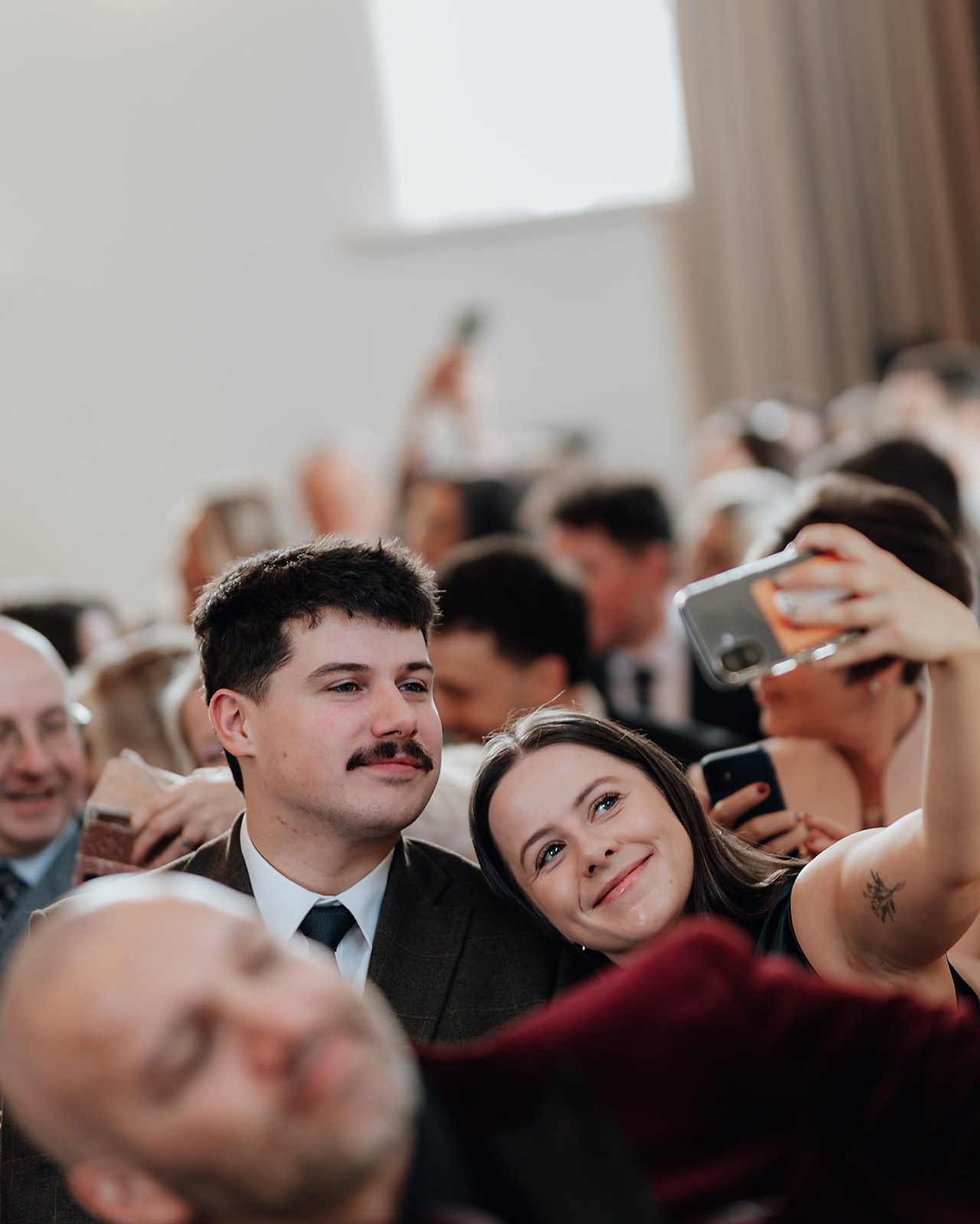 Ice luges, customised cocktails and flower clouds reign supreme at this New Year's Eve wedding at Iscoyd Park by Patrick Partridge Photography