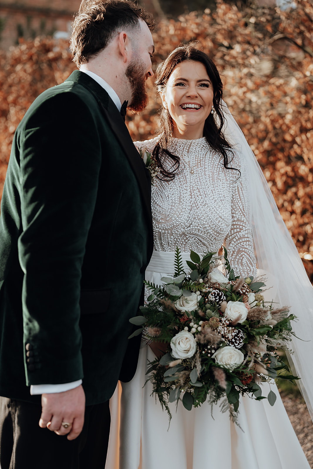 Ice luges, customised cocktails and flower clouds reign supreme at this New Year's Eve wedding at Iscoyd Park by Patrick Partridge Photography
