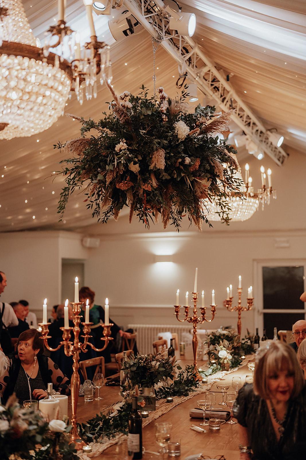 Ice luges, customised cocktails and flower clouds reign supreme at this New Year's Eve wedding at Iscoyd Park by Patrick Partridge Photography