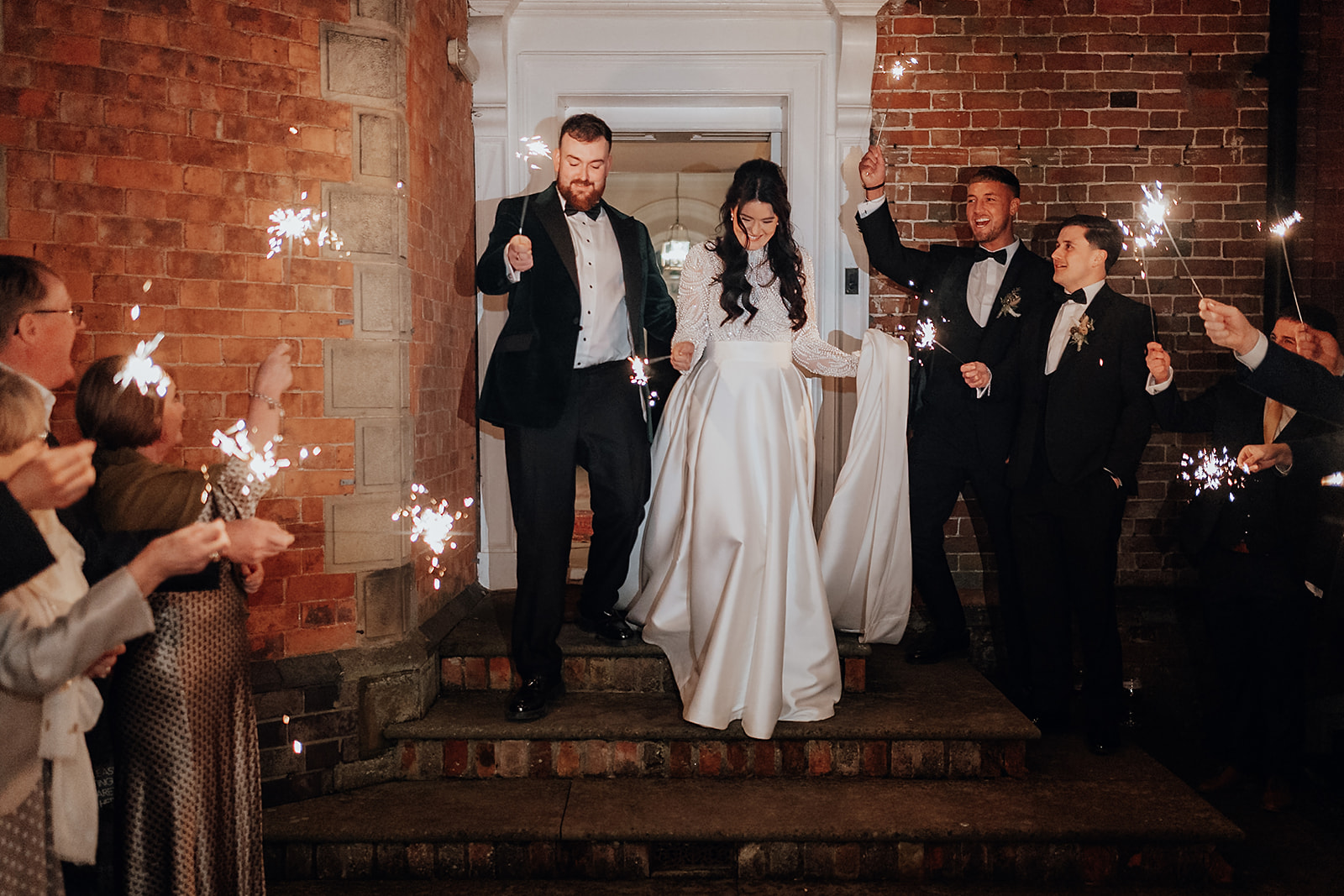 Ice luges, customised cocktails and flower clouds reign supreme at this New Year's Eve wedding at Iscoyd Park by Patrick Partridge Photography