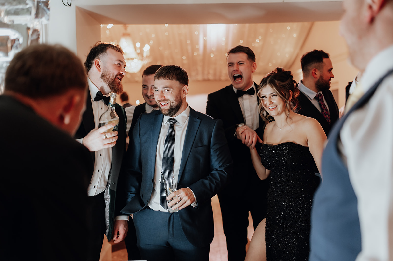 Ice luges, customised cocktails and flower clouds reign supreme at this New Year's Eve wedding at Iscoyd Park by Patrick Partridge Photography