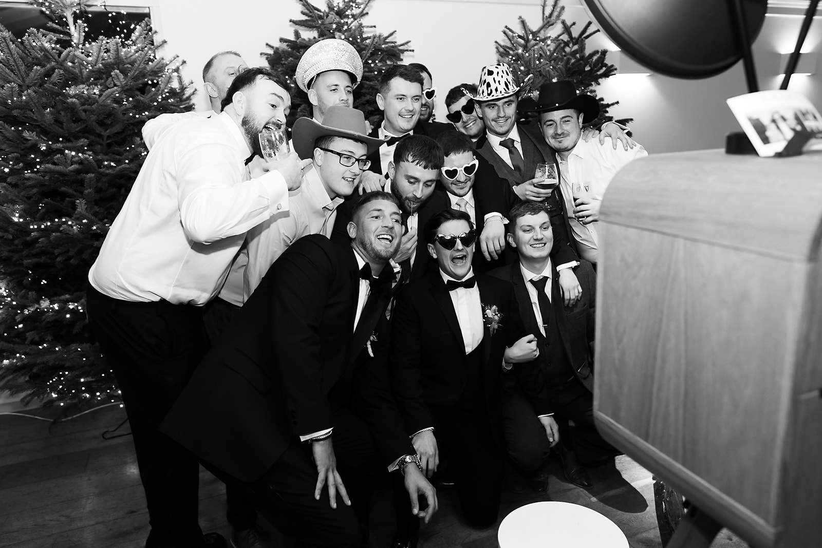 Ice luges, customised cocktails and flower clouds reign supreme at this New Year's Eve wedding at Iscoyd Park by Patrick Partridge Photography