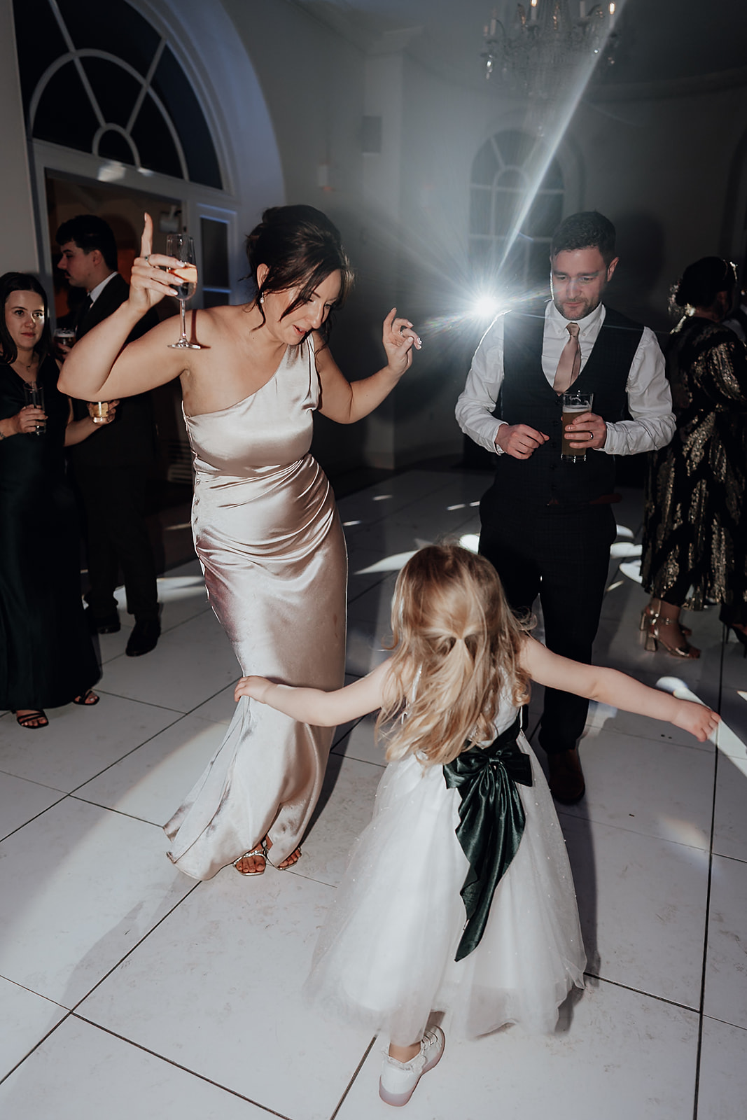 Ice luges, customised cocktails and flower clouds reign supreme at this New Year's Eve wedding at Iscoyd Park by Patrick Partridge Photography